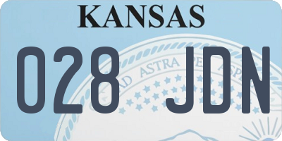 KS license plate 028JDN