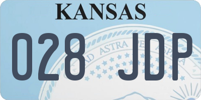 KS license plate 028JDP
