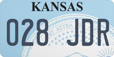 KS license plate 028JDR