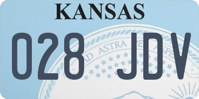 KS license plate 028JDV