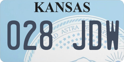 KS license plate 028JDW