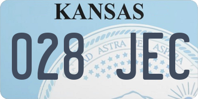 KS license plate 028JEC