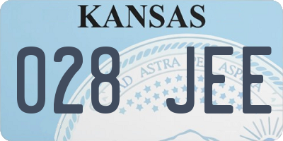 KS license plate 028JEE