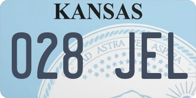 KS license plate 028JEL