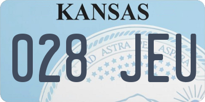 KS license plate 028JEU