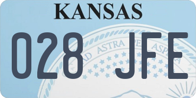 KS license plate 028JFE