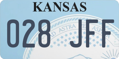 KS license plate 028JFF