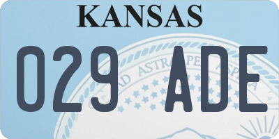 KS license plate 029ADE