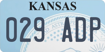 KS license plate 029ADP