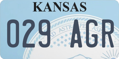 KS license plate 029AGR