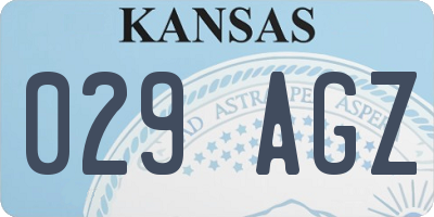 KS license plate 029AGZ