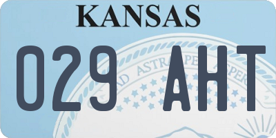 KS license plate 029AHT