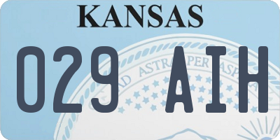 KS license plate 029AIH