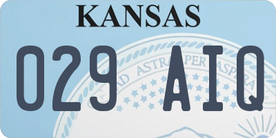 KS license plate 029AIQ