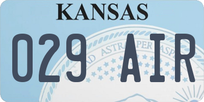 KS license plate 029AIR