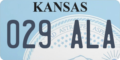 KS license plate 029ALA