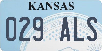 KS license plate 029ALS