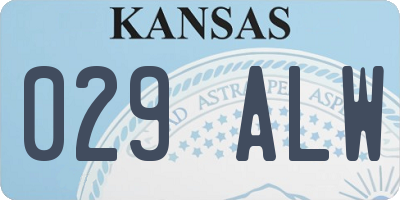 KS license plate 029ALW