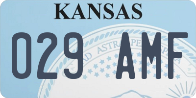 KS license plate 029AMF