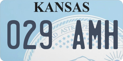 KS license plate 029AMH
