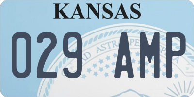 KS license plate 029AMP
