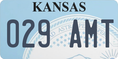 KS license plate 029AMT