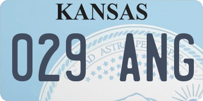KS license plate 029ANG