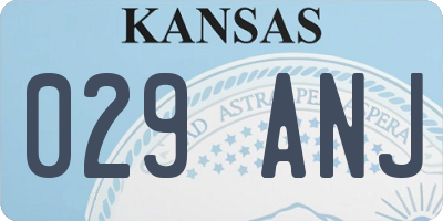 KS license plate 029ANJ