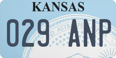 KS license plate 029ANP