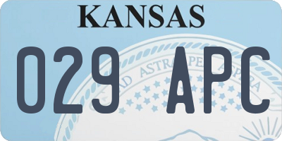 KS license plate 029APC