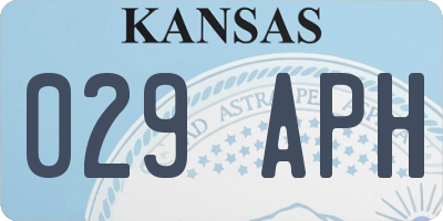KS license plate 029APH