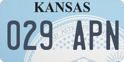 KS license plate 029APN