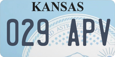 KS license plate 029APV