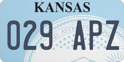 KS license plate 029APZ