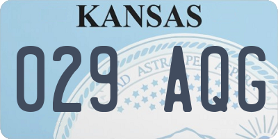 KS license plate 029AQG