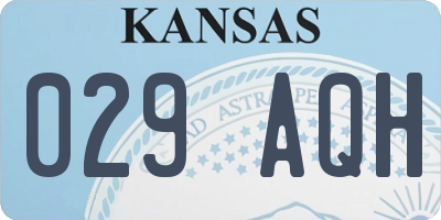 KS license plate 029AQH