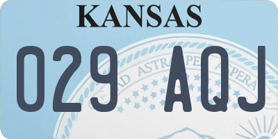 KS license plate 029AQJ