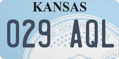 KS license plate 029AQL