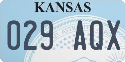 KS license plate 029AQX