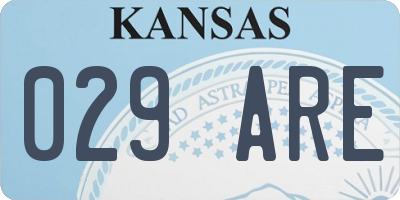 KS license plate 029ARE