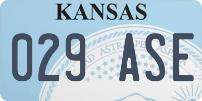 KS license plate 029ASE