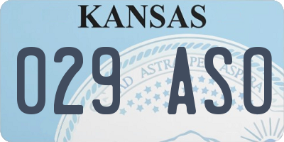 KS license plate 029ASO