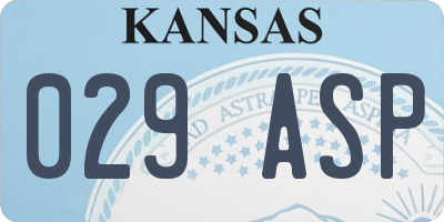 KS license plate 029ASP