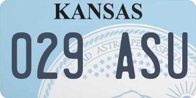 KS license plate 029ASU