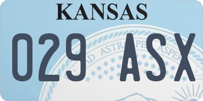 KS license plate 029ASX