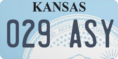 KS license plate 029ASY