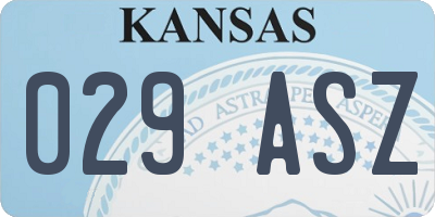 KS license plate 029ASZ