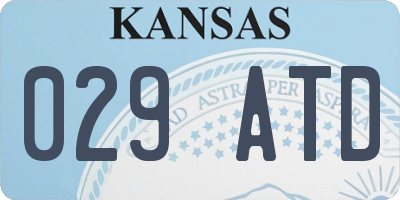 KS license plate 029ATD