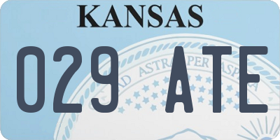 KS license plate 029ATE