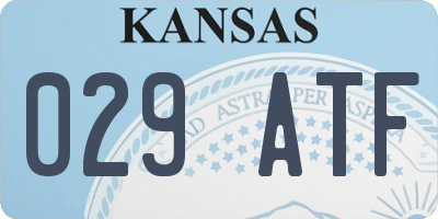 KS license plate 029ATF